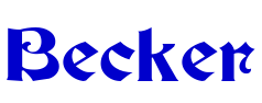 Becker шрифт
