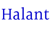 Halant шрифт