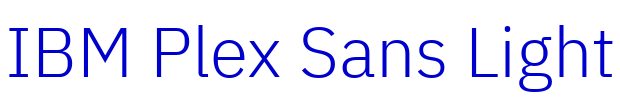 IBM Plex Sans Light шрифт