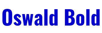 Oswald Bold шрифт