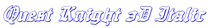 Quest Knight 3D Italic шрифт