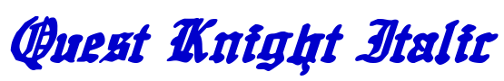 Quest Knight Italic шрифт