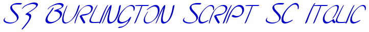 SF Burlington Script SC Italic шрифт