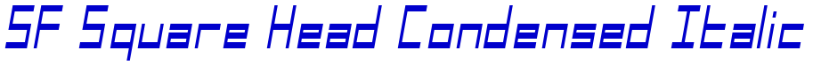SF Square Head Condensed Italic шрифт