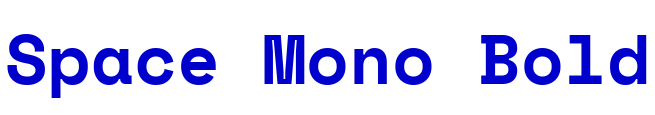 Space Mono Bold шрифт
