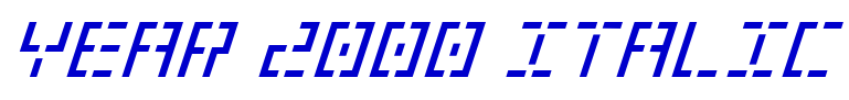 Year 2000 Italic шрифт