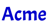 Acme шрифт