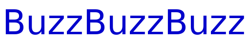 BuzzBuzzBuzz шрифт