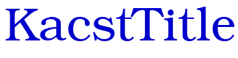 KacstTitle шрифт