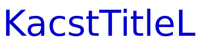 KacstTitleL шрифт
