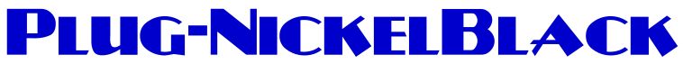 Plug-NickelBlack шрифт
