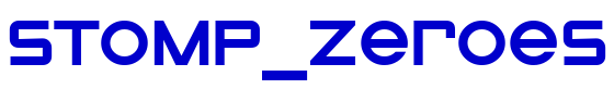 STOMP_Zeroes шрифт